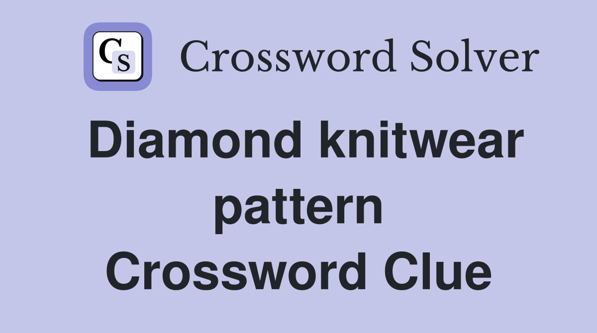 Diamond knitwear pattern
